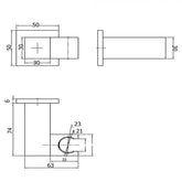 Quadro Multifunction Shower On Bracket In Black